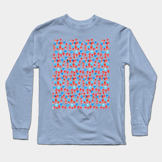 red and blue buds Long Sleeve T-Shirt by Potato_pinkie_pie